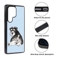thumbnail image 2 of WIRESTER Shockproof Soft Rubber Cover Case for Samsung Galaxy S25 Ultra 6.8" 2025, Schnauzer Dog Butt Looking Back On Light Blue Background, 2 of 5