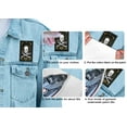 thumbnail image 7 of WIRESTER 2 Pcs 3.15" Rectangle Logo Sew Ironed On Badge Embroidery Applique Patch With Black Border for Hats, Jackets, Shirts, Vests and Jeans - The Death, 7 of 7