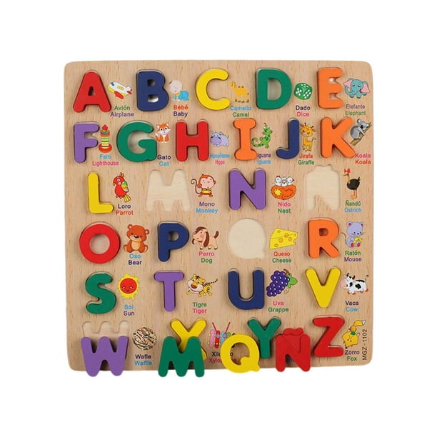 Alphabet Puzzle Board Wooden Alphabet Puzzle For Toddlers ABC Puzzles Board Educational Toys
