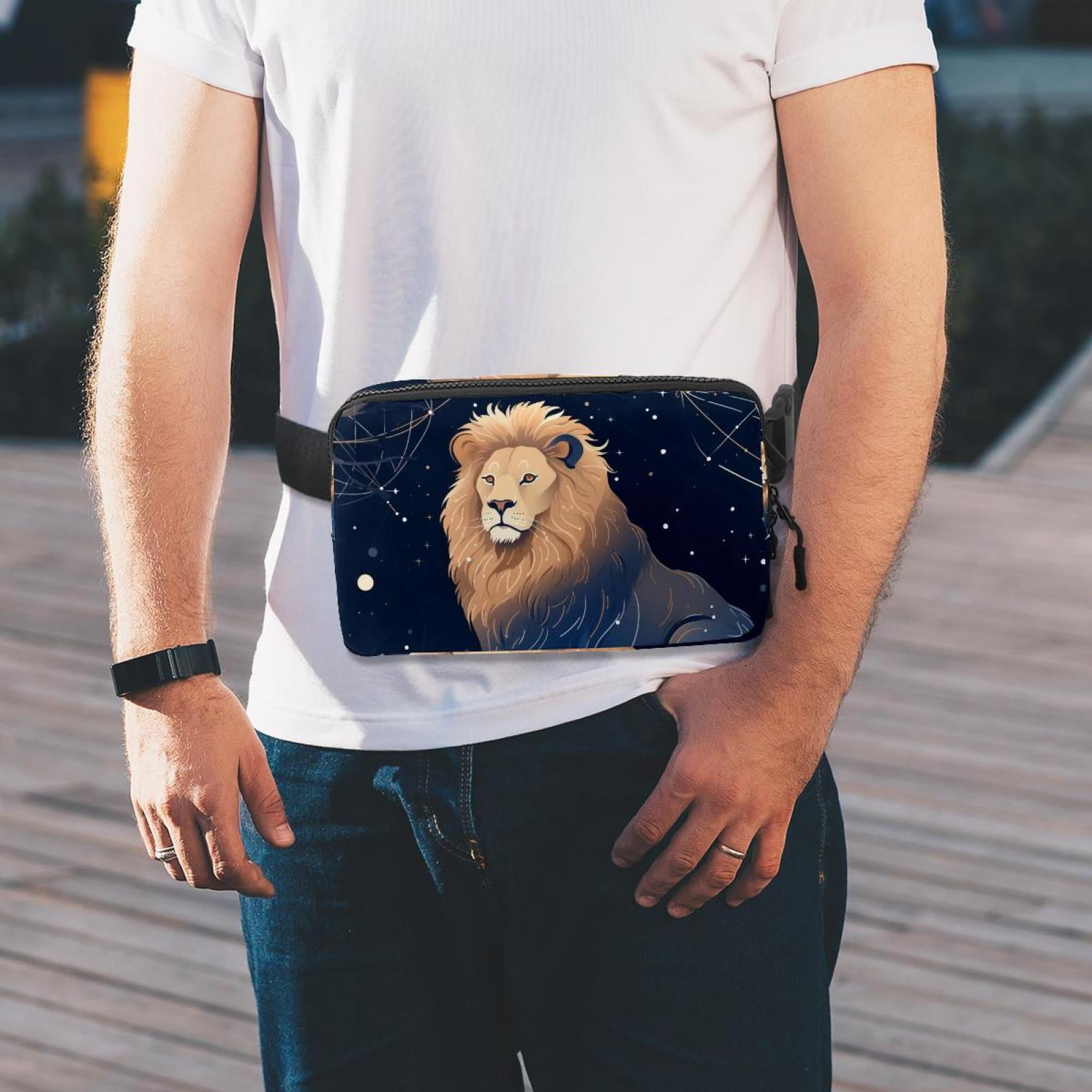 Leo Lightweight Adjustable Fanny Pack with Extension Strap - Unisex Waist Packs Crossbody Bag