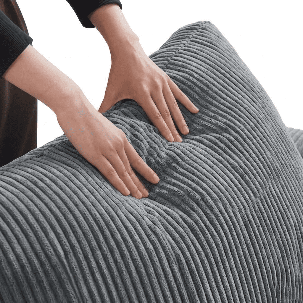 Howcool Cloud Couch Modular Sectional Sofa 6 Seat 134" U Shaped Convertible Couch Corduroy Thick Cushion with 2 Storage Ottomans and Toss Pillows Washable Removable Cover for Living Room,Dark Grey