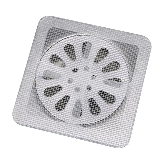 50/100 Pack Disposable Hair Drain Stickers, 4 X 4Disposable Shower Floor Drain Sticker, Disposable mesh cover Sewer Filter Screen for Bathroom, Laundry,Sink,Tub,and Kitchen