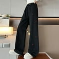 thumbnail image 6 of Fesfesfes Children Girls Embroidered Heart Print Casual Jeans Straight Wide Leg Loose Fit Denim Pants for Daily Wear Travel and Play Comfortable Soft Breathable Fashion Outerwear(Blue,12-13 Years), 6 of 9