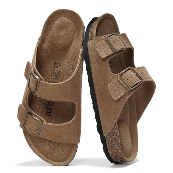 Sandalias de cuero genuino Venita Chestnut para mujer de Project Cloud