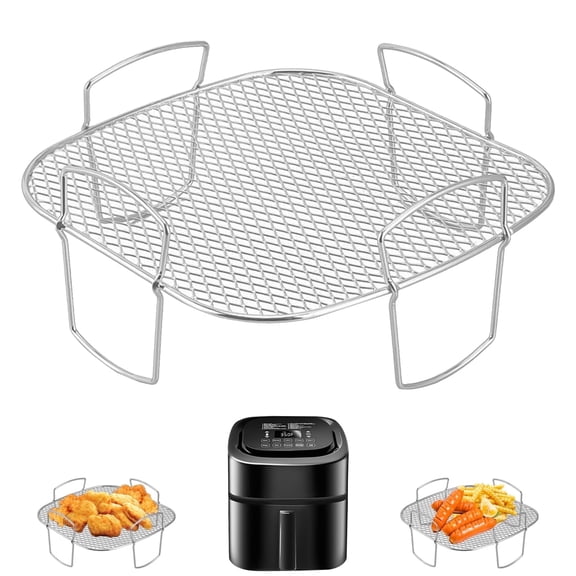 Air Fryer Basket for Nuwave Oven, Steel Grill Basket, Non-stick Mesh Basket Set, Air Fryer Tray Wire Rack Roasting Basket