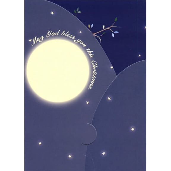 LPG Greetings A Star is Born : Sarah Summers Tri-Fold Panorama Religious Christmas Card (1 card/1 envelope)
