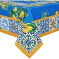 thumbnail image 2 of Square Vintage Lemon Tablecloth 52x52 Inch, Waterproof Polyester Cotton Table Cloth, Tile Flower Pattern Tablecloths for Spring Summer, Fabric Tablecloth for Indoor/Outdoor/Picnic/Party Decorative, 2 of 6