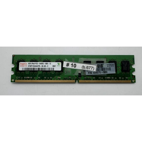 Memory 2gb 2rx8 pc2-6400u-666-12 hymp125u64cp8-s6 ab-c