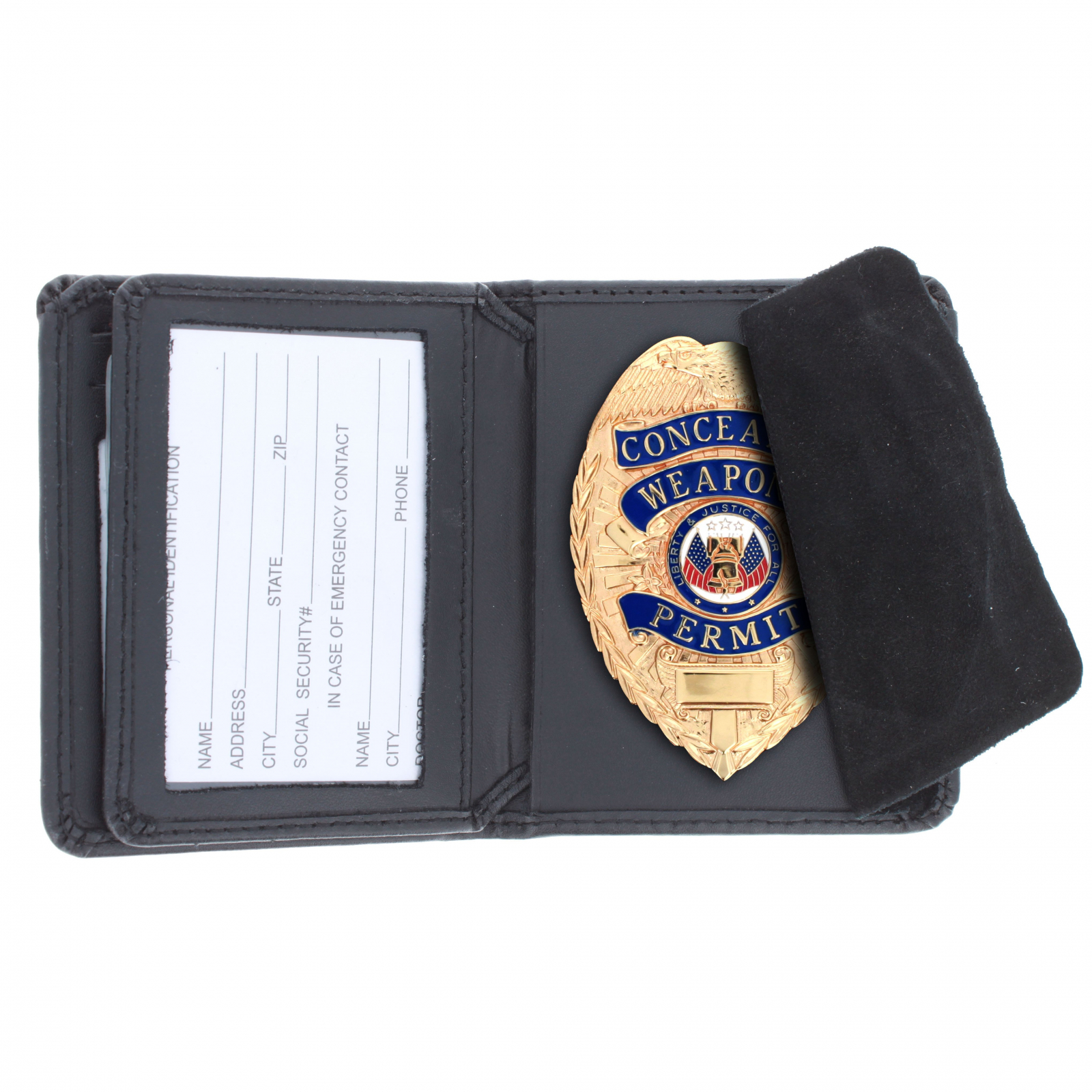 ASR Federal ASR Federal Law Enforcement RFID Leather Badge Wallet and ID (Many Styles