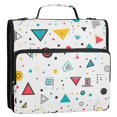 thumbnail image 5 of FORMRS Zipper Binder with Shoulder Strap 2-inch Ring 500 Sheet Capacity File Bag, Red Simple Shapes, 5 of 5