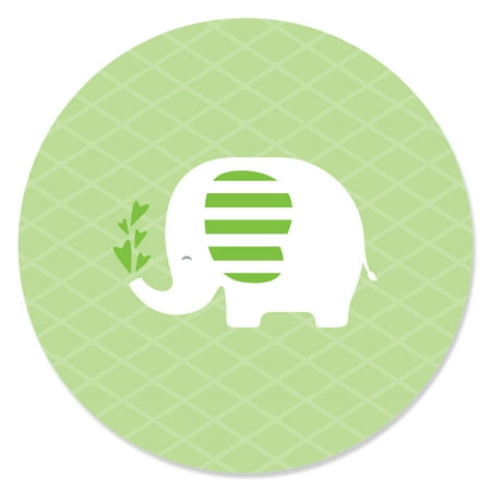 green elephant baby shower
