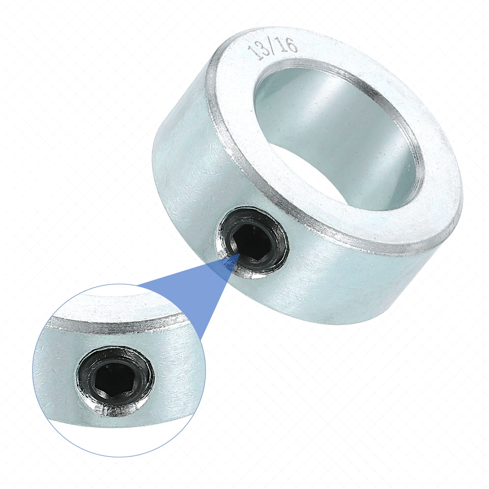 8pcs Set Screw Collars 13/16" Bore Carbon Steel Shaft Collars, 1-5/16" OD, 9/16" Width Lock Axle Collar Clamp