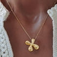 thumbnail image 2 of MOQIN Gold Bubble Letter Necklace for Women,A-Z Pendant Necklace for Women, Fashion Jewelry,14k Gold-Plated Brass,Dainty Alphabet Pendant Gold Plated Puffy Name Personalized Jewelry, 2 of 7