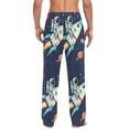 thumbnail image 4 of FORMRS Mens Pajama Pants with Pockets Sleepwear Lounge Bottoms Sizes S-2XL, Rocket Pattern, 4 of 7