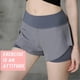 thumbnail image 3 of Pantalones cortos para correr para mujer, cintura elástica, cintura alta, bolsillos, deportivos, para gimnasio, 3 of 5