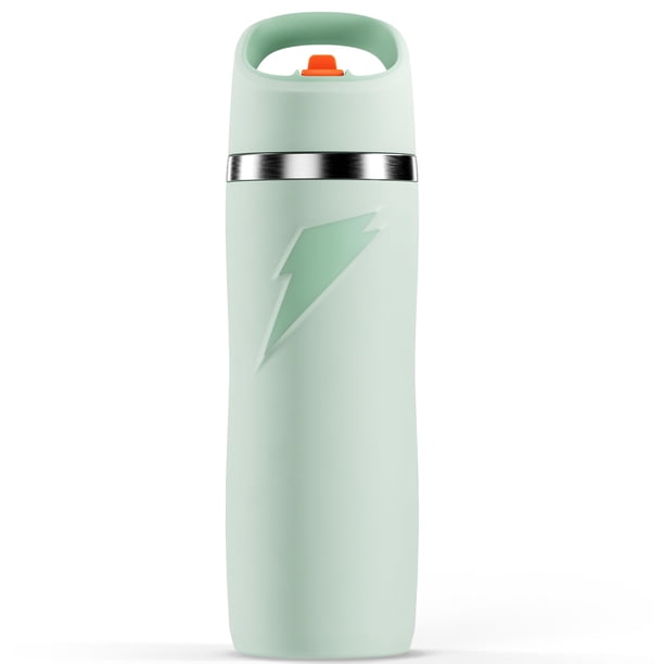 Botella de agua Gatorade Overtime de acero inoxidable de 650 ml con pajita