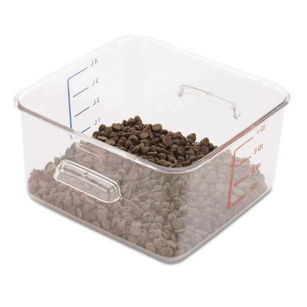 Recipiente Rubbermaid Commercial para almacenamiento de alimentos, 4 litros, transparente