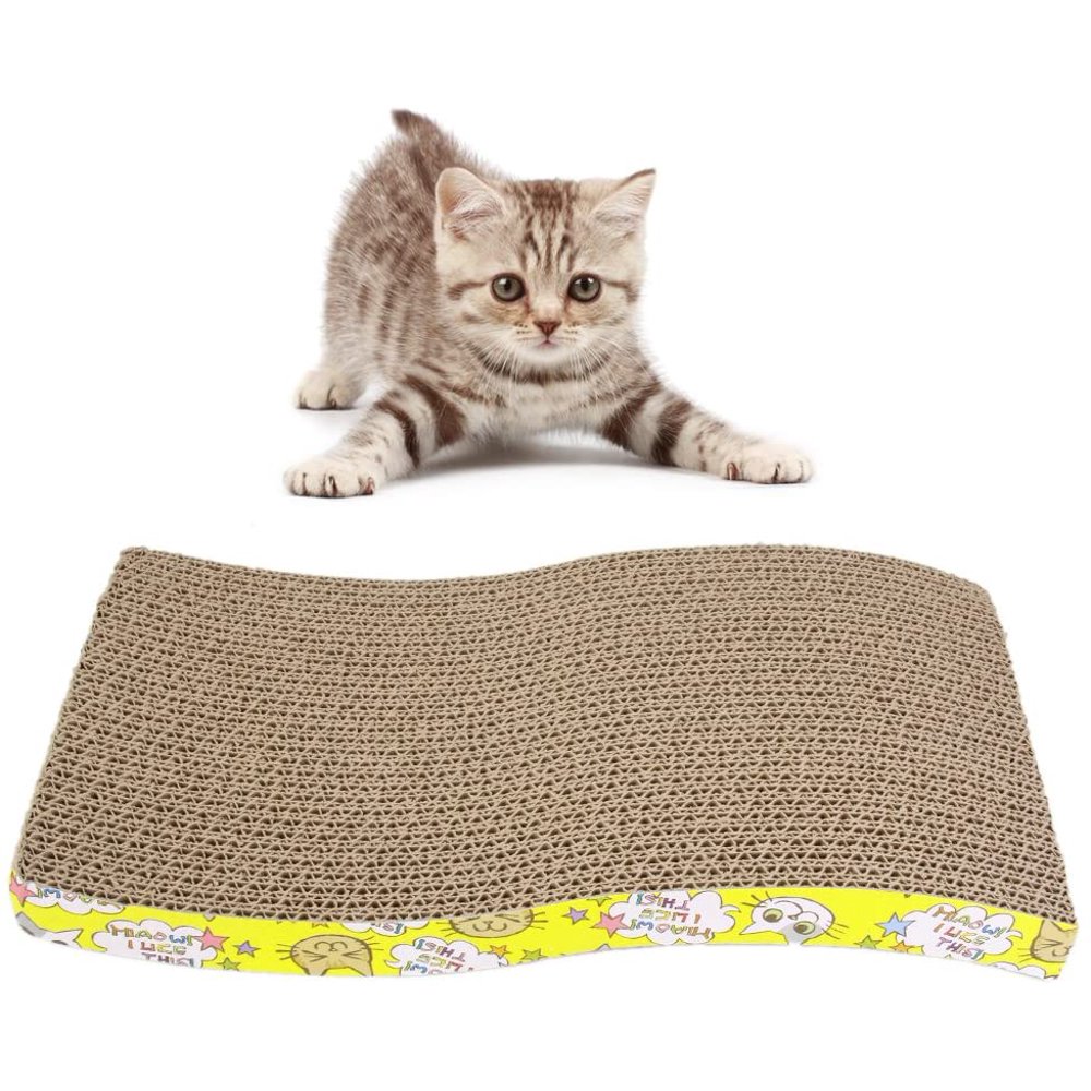 Cat Scratcher Cardboard Curved Shape Scratch Pad with Premium Scratch