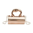 thumbnail image 2 of Rijanmt Women Handbag Metallic Texture Crossbody Tote Bag,Luxurious Clutch Purse For Ladies,Elegant Waterproof Shoulder Bag,Light Pu Purse With Sturdy Chains,For Women's Evening Parties,Rose Gold, 2 of 6