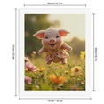 thumbnail image 2 of Paint By Numbers Kit for Adults Beginner - Tiny Piglet Floral Meadow Jump DIY Canvas Painting Kits for Adults, Frameless Paint By Number for Adults for Home Wall Decor 16x20 Inch, 2 of 7