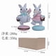 thumbnail image 3 of Juego de 2 Figuras de Conejo de Pascua, Decoración Primaveral, Pareja de Conejos con Pastel Colorido., 3 of 4