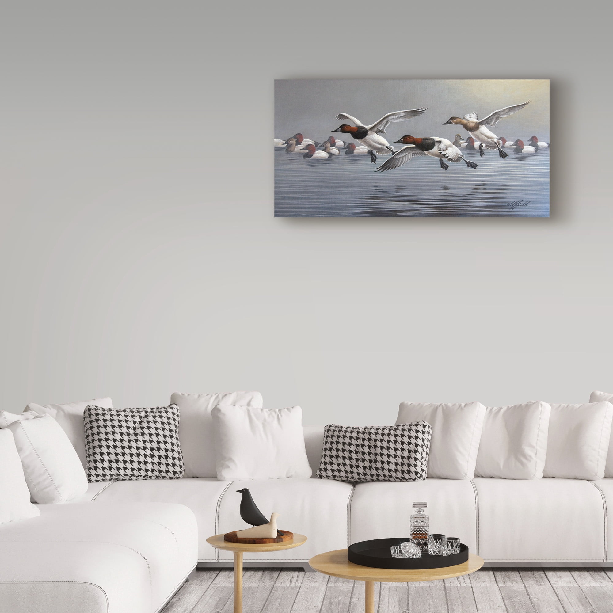 Trademark Fine Art 'Canvasbacks Coming In' Canvas Art by Wilhelm Goebel