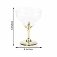 thumbnail image 6 of Balsa Circle 6 Clear Gold Glasses Colored Disposable Wine Goblets Wedding Party Buffet Tableware, 6 of 7