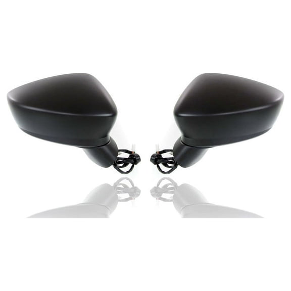 Door Mirror - Compatible/Replacement for '14-16 Mazda Mazda3 I/S/Touring/Grand Touring - Heated, With Signal Lamp, Without Blind Spot Detection, Unpainted - Pair, Set - BJE369121F, BJE369181F