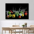 thumbnail image 2 of Wall26 Canvas Print Wall Art Water Splashing Vegetables Print Kitchen & Cooking Food Photography Wall Decor Modern Art Realism Decorative Unframed for Restaurant, Living Room - 16"x24", 2 of 5