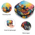 thumbnail image 3 of Sanitary Napkin Storage Bag, Colorful Running Horses Portable Menstrual Pad Bag for Teen Girls Store Panty Liners Tampons Sanitary Pads for Women Ladies, 3 of 6