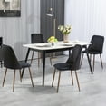 thumbnail image 2 of HOMCOM Ensemble de 4 Chaises de Salle à Manger, Chaise d'Appoint avec Revêtement Toucher Velours, 2 of 10