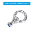 thumbnail image 4 of Uxcell M5 x 10mm Lifting Shoulder Eye Bolt 304 Stainless Steel Lifting Ring Threaded Eyebolt with Nuts and Washers 6Pcs, 4 of 5