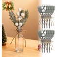 thumbnail image 6 of 10 Pcs Christmas Berries Red Stems Evergreen Pine Branches, Snow Flocked Holly Berry Pine Cone Floral Sprays Decoration,Winter Holiday Floral Picks, 6 of 8