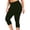 Army Green, variant on Chbgutlmr Leggings for Women Capri High Waist Plus Size Solid Color Slim Gym Workout Active Pants Tights