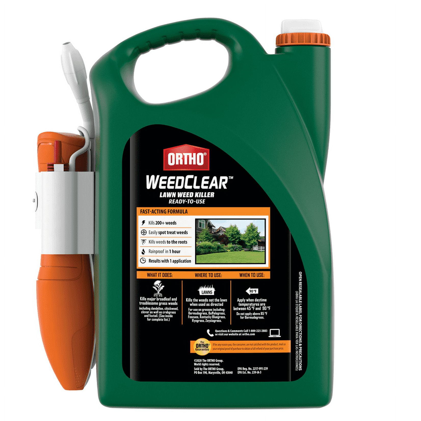 Ortho WeedClear Lawn Weed Killer Ready-to-Use with Comfort Wand (North), 1.1 gal.