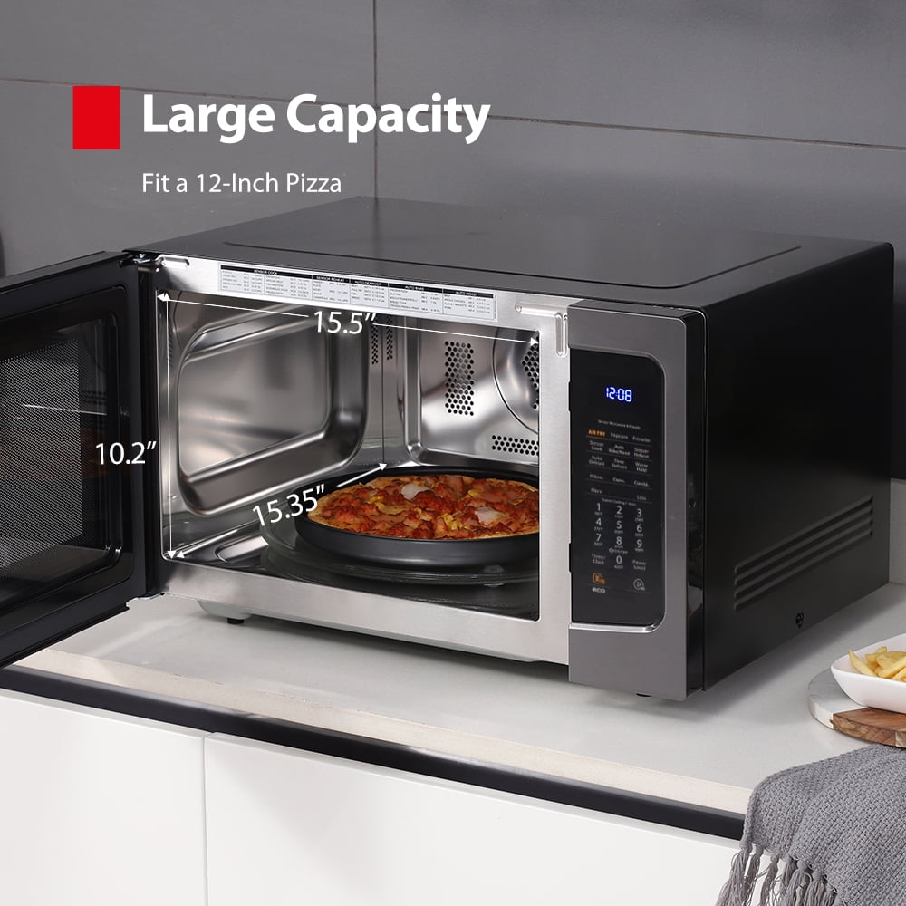 Toshiba 1.5 cu. ft., 1000 Watts Multi-Functional Microwave Oven, Smart Sensor, ML-EC42P(BS), Black Stainless Steel