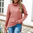 thumbnail image 2 of Viikei Womens Plus Sweaters Turtleneck Sweaters for Women Knitted Sweater Women Sweater Clearance for Women Fashion Solid Color High Collar Long Sleeves Socket Sweater Tops, 2 of 8