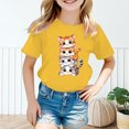 thumbnail image 3 of 2025 Hauts pour Filles, T-Shirts et Chemises Enfant Mignon Graphique Chemises d'Été Col Rond Manches Courtes Chemises Spaghetti pour Tee Été Décontracté T T-Shirts pour Enfants, 3 of 5
