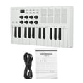 thumbnail image 1 of Clavier Portable M-VAVE 25 Touches Contrôle MIDI Mini Clavier USB Portable Contrôleur MIDI avec 25 Touches Sensibles à la Vélocité 8 Pads Rétroéclairés RGB 8 Boutons, 1 of 7