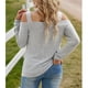 thumbnail image 4 of Blusas de mujer de manga larga con hombros descubiertos Blusa sexy Túnica Tops Camiseta con hombros descubiertos Camiseta de manga larga ANGGREK Otros, 4 of 6