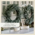 thumbnail image 4 of CG Hunter Holiday Collection Flocked Cedar Wreath, Premium Artificial Indoor and Outdoor Large 30" Flocked Cedar Christmas Wreath, Christmas Decorations and Holiday Greenery, 4 of 9