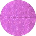 thumbnail image 1 of Ahgly Company Indoor Round Oriental Purple Traditional Area Rugs, 5' Round, 1 of 4