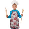 thumbnail image 2 of Pioneer Flower Floral Print Pattern Kids Aprons for Girls and Boys,Adjustable Neck Strap Toddler Aprons for Kids Cooking Baking, 2 of 7