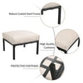 thumbnail image 2 of Patio Ottoman Outdoor Foot Rest - Metal Frame Cushioned Footstool for Yard, Deck, Poolside Bistro Furniture, 2 of 5