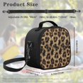 thumbnail image 5 of Uourmeti Insulated Kids Insulated Lunch Bag for Daily Use School, Premium Fabric Lightweight Design Cooler Tote Bag, Leopard Print with Glitter Accents, 5 of 6