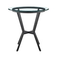 thumbnail image 5 of Armen Living Naomi and Chelsea Counter Height Dining Set in Black Metal and Grey Faux Leather-Pieces:3, 5 of 5