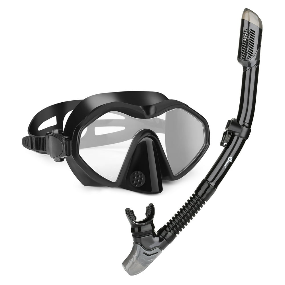Snorkel Set, IMAGE 2In1 Snorkel Mask Set with Snorkeling Mask and Dry