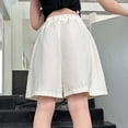 thumbnail image 6 of Girls Bermuda Shorts Elastic Waist Wide Leg Shorts Summer Lightweight Loose Fit Shorts with Pockets for 5-15 Years, 6 of 8