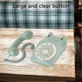 thumbnail image 5 of Antique European Vintage Landline Telephone, Green, High Definition Call, Large Clear Button, 5 of 5