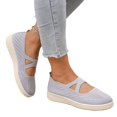 thumbnail image 4 of Willtoo Womens Knit Mary Jane Slip On Shoes Breathable Mesh Casual Flats Comfortable Lightweight Walking Shoes, 4 of 5
